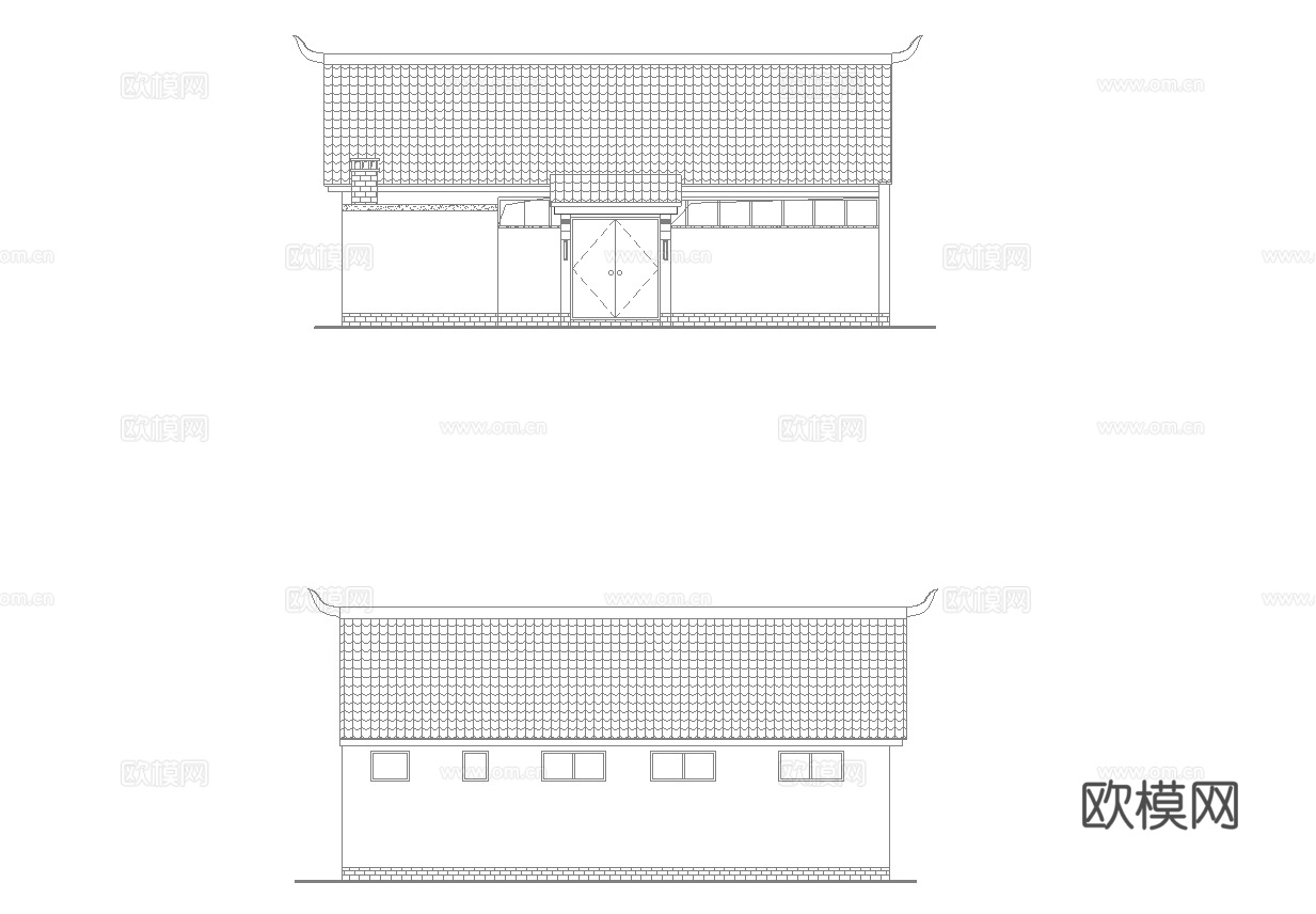 自建房外观 最新全套施工图设计cad施工图