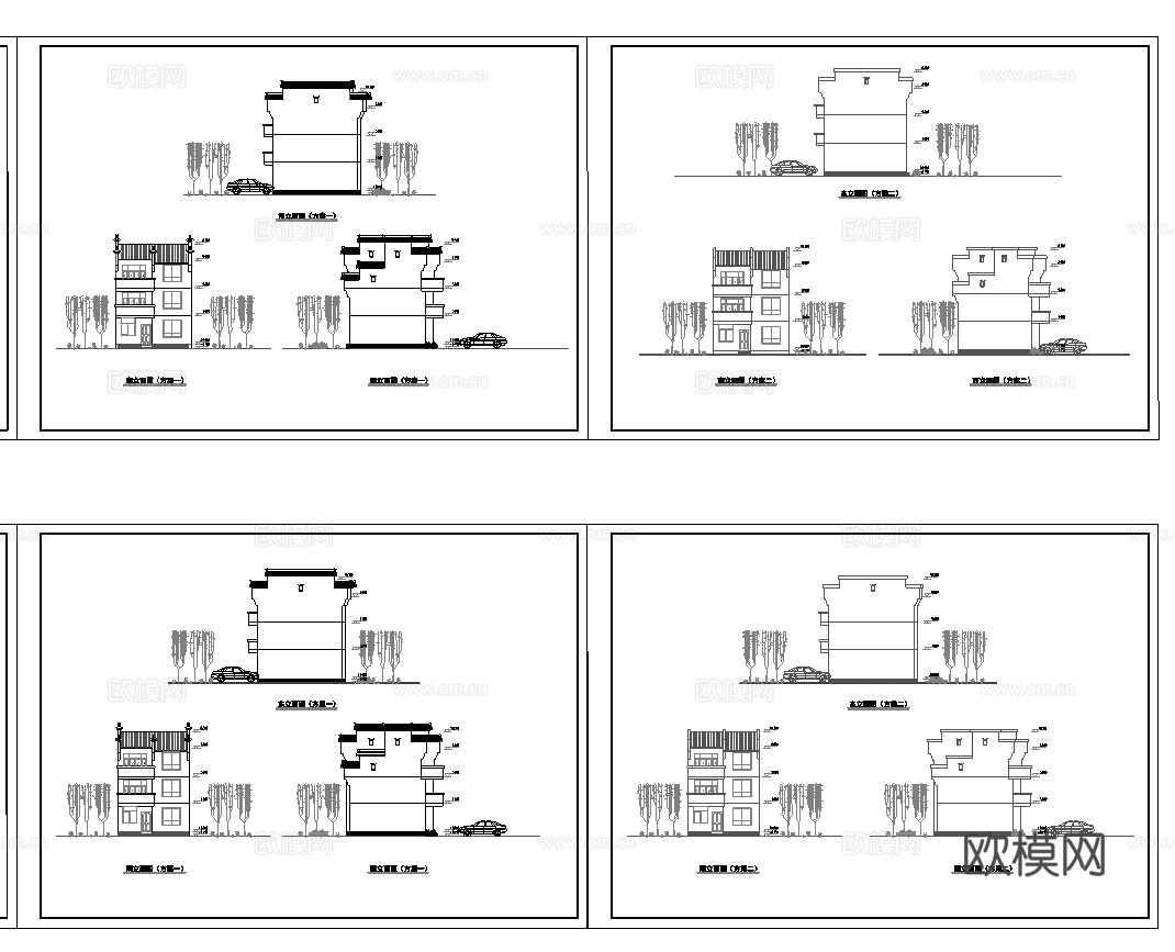 度假民宿建筑 最新全套施工图设计cad施工图
