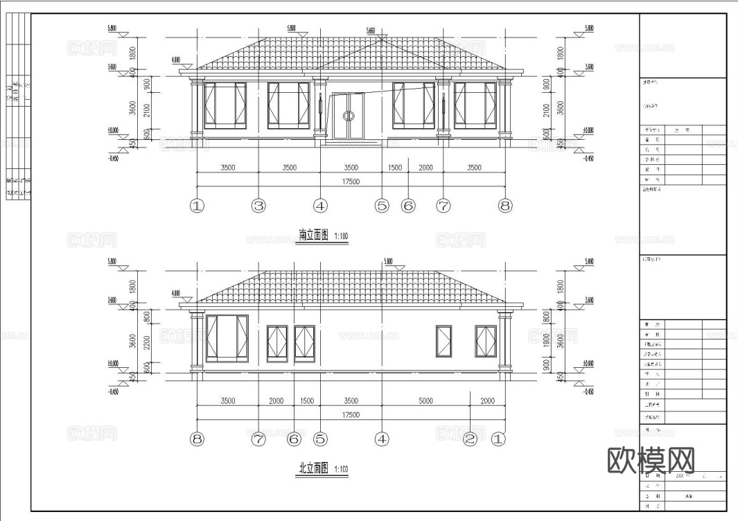 别墅建筑自建房 最新全套施工图设计cad施工图