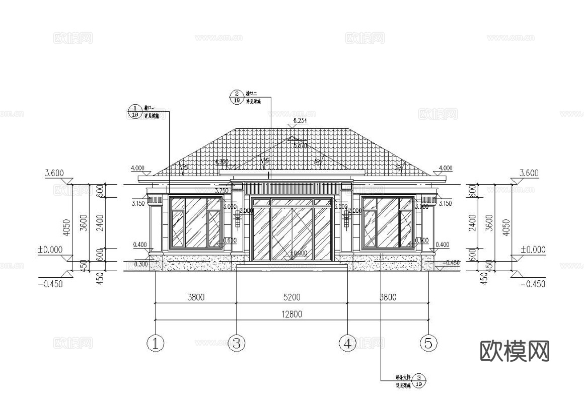自建房外观 最新全套施工图设计cad施工图
