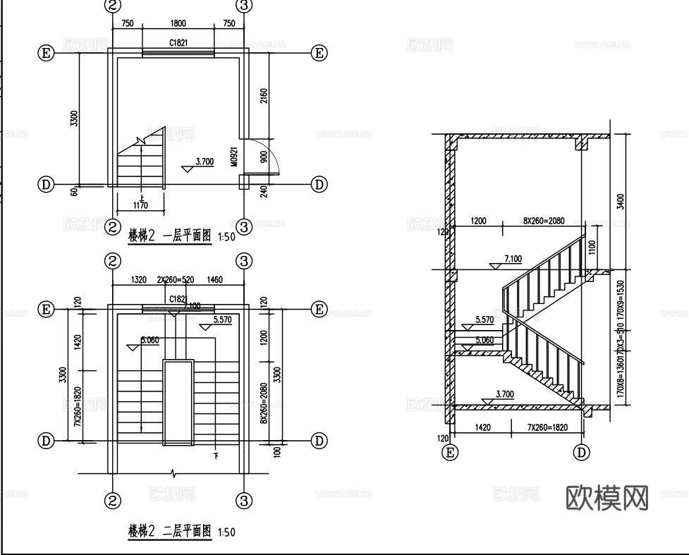 别墅建筑自建房 最新全套施工图设计cad施工图
