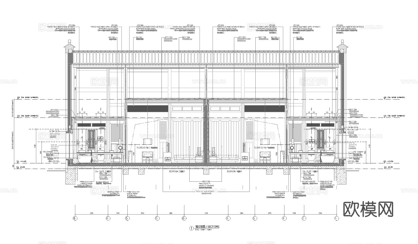休闲娱乐民宿 最新全套施工图设计cad施工图