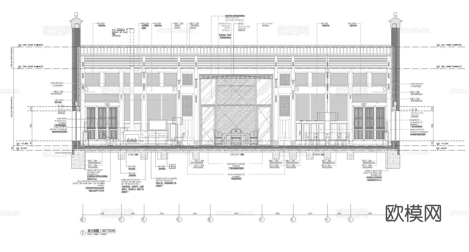 休闲娱乐民宿 最新全套施工图设计cad施工图