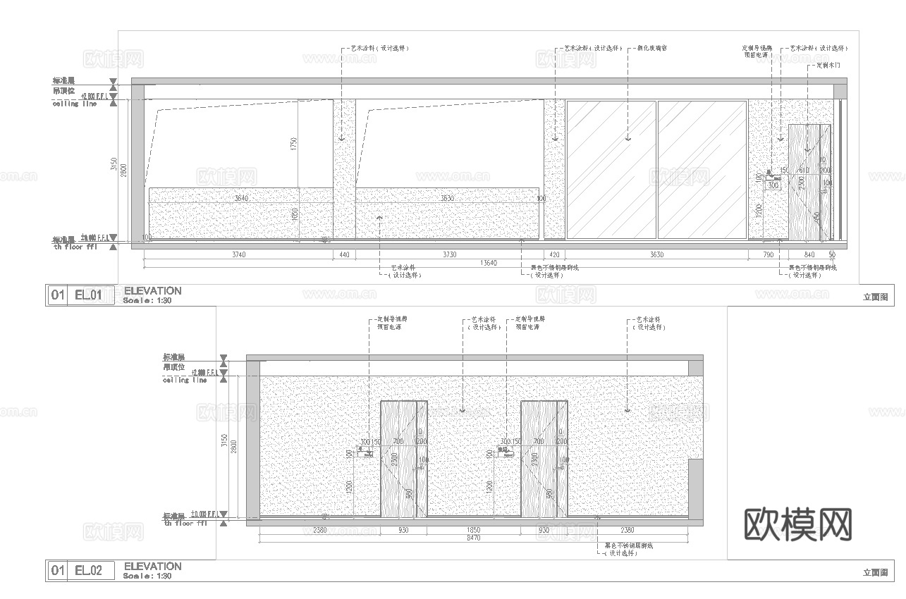 休闲娱乐民宿 最新平面施工图设计cad施工图