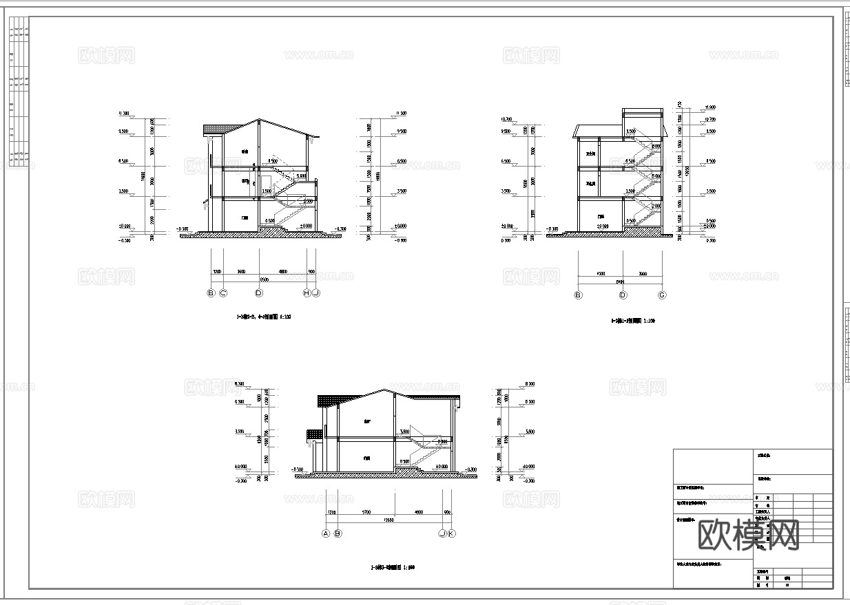 度假民宿建筑 室内 最新全套施工图设计cad施工图