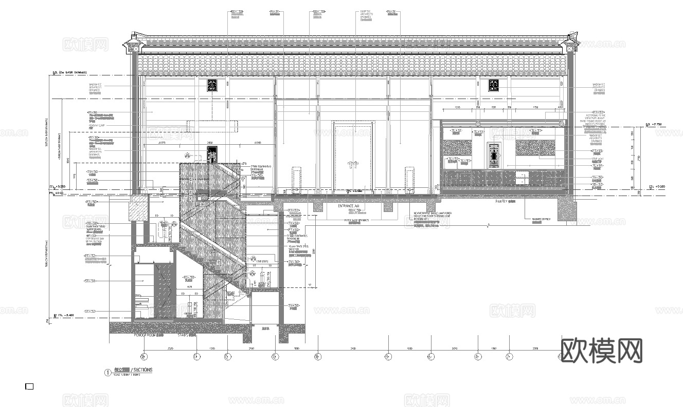 休闲娱乐民宿 最新全套施工图设计cad施工图