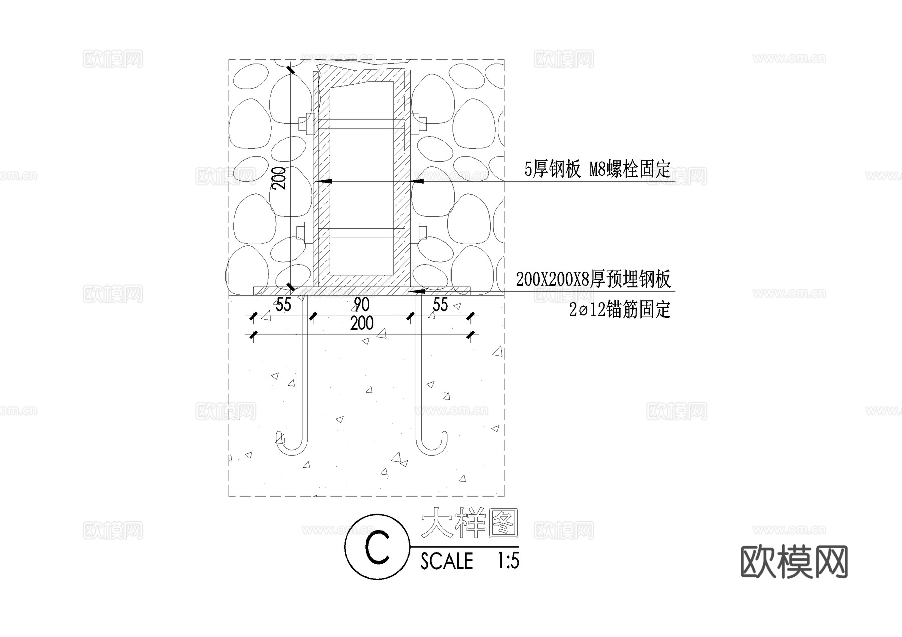 日式禅意蹲踞洗手钵水景石钵跌水水钵小品CAD施工图cad施工图