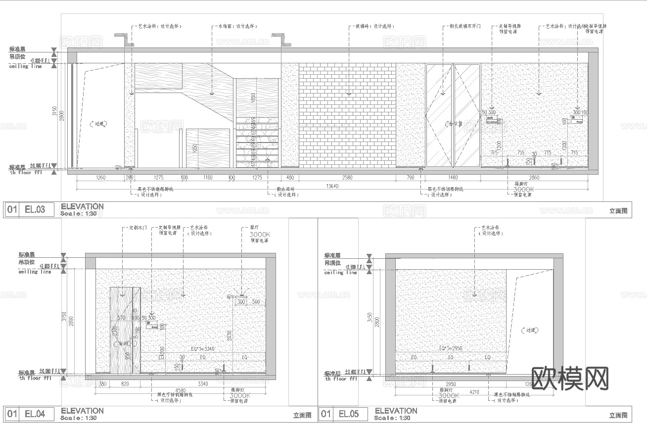 休闲娱乐民宿 最新平面施工图设计cad施工图