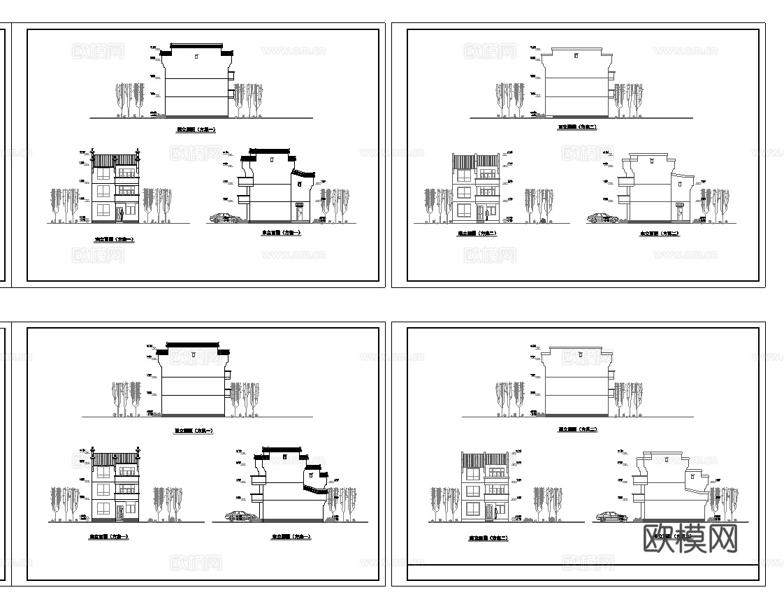 度假民宿建筑 最新全套施工图设计cad施工图