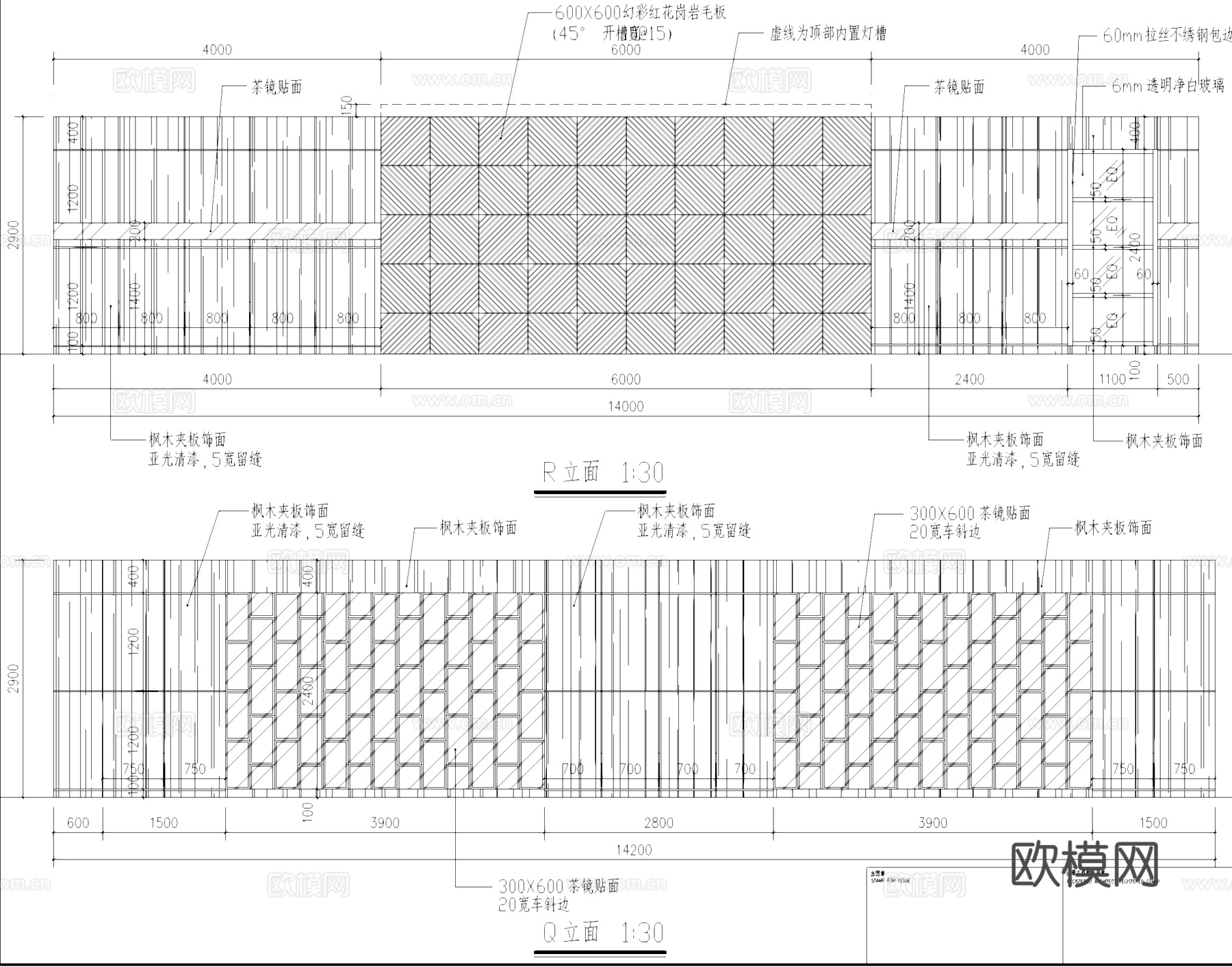 外海健身会所室内装饰CAD施工图全套cad施工图