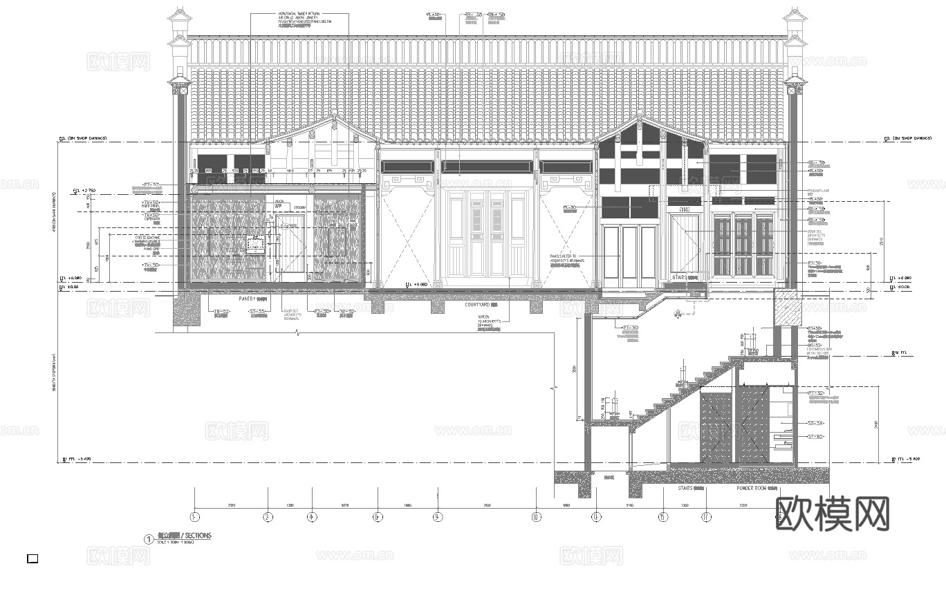 休闲娱乐民宿 最新全套施工图设计cad施工图