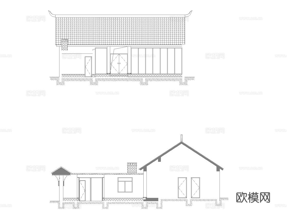 自建房外观 最新全套施工图设计cad施工图