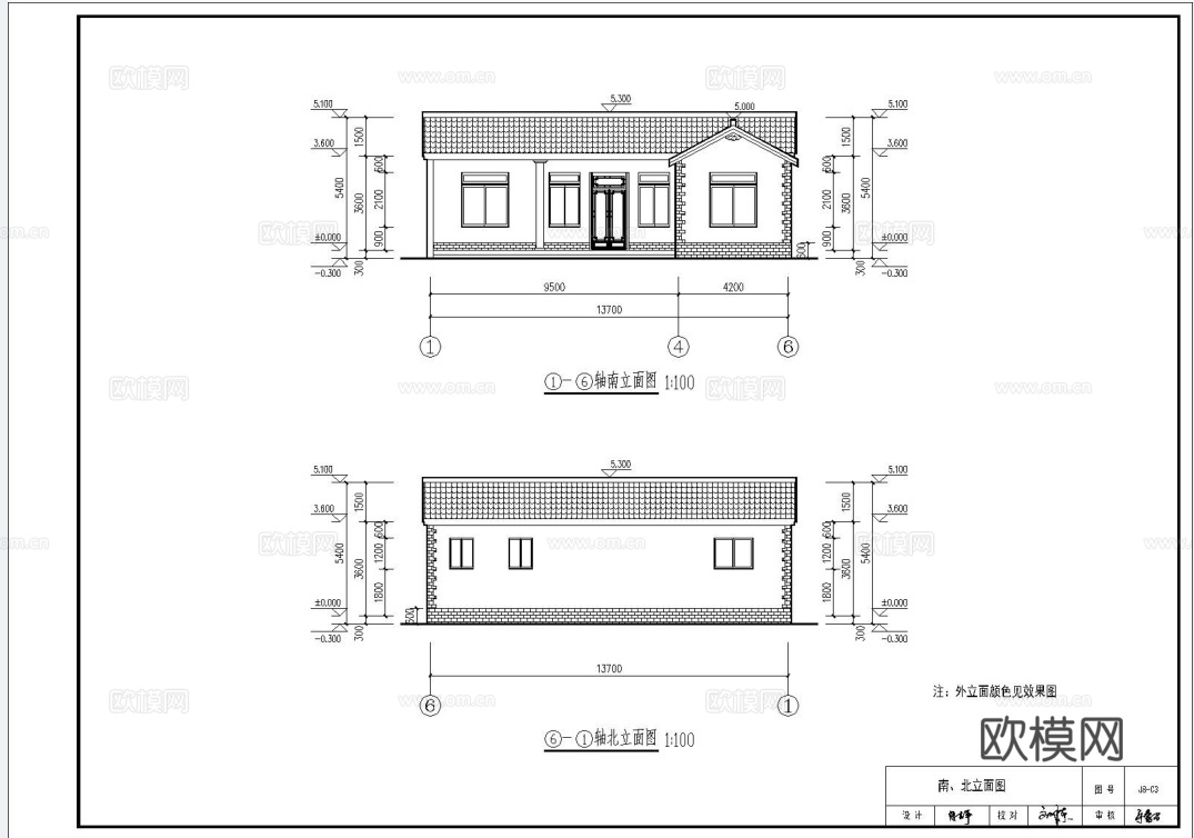 自建房外观 最新全套施工图设计cad施工图