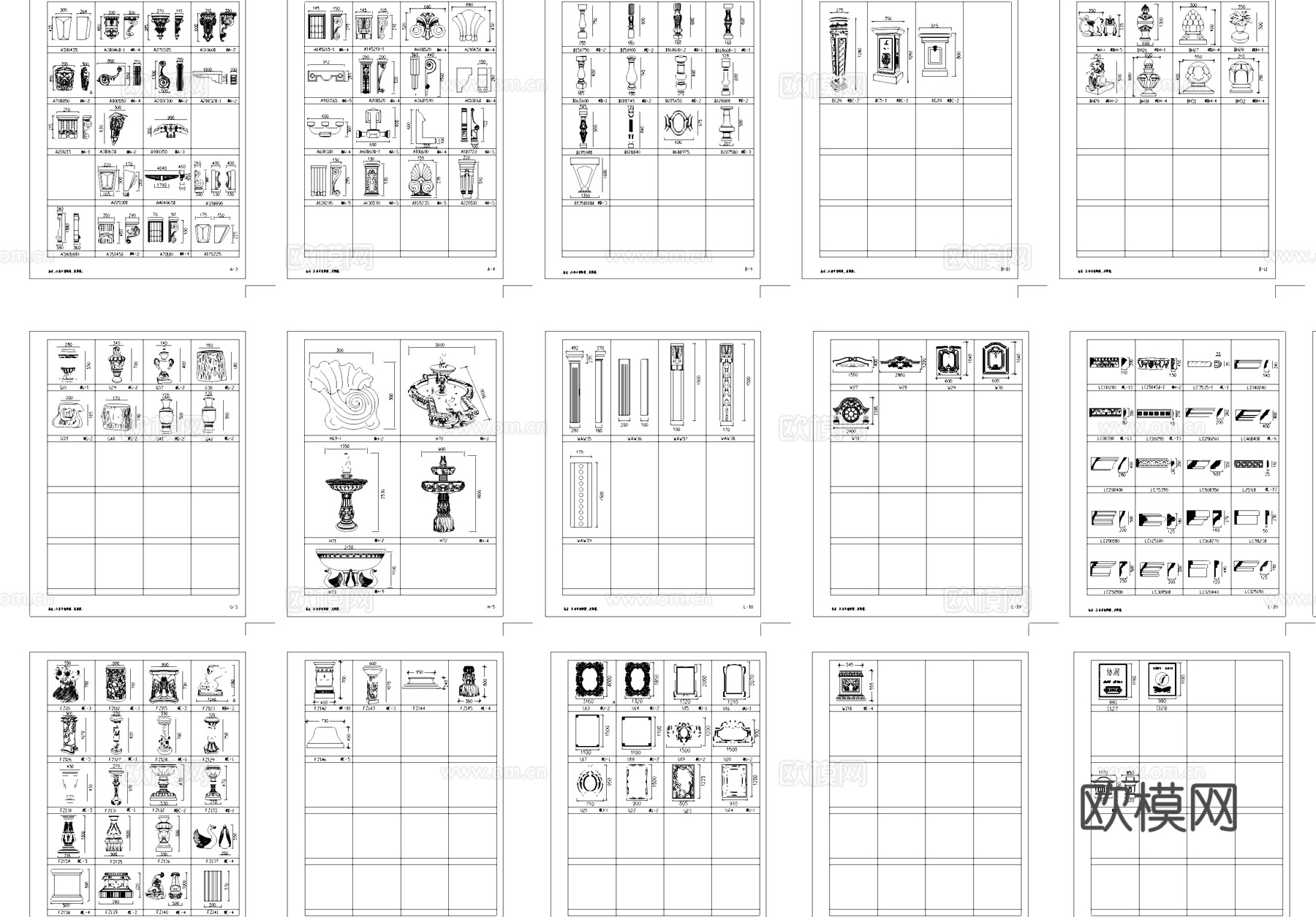 建筑硬装构造综合CAD图块图库cad施工图