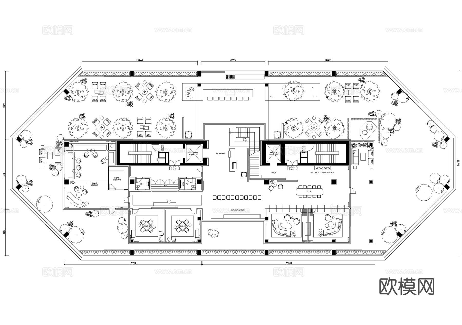露营酒吧 平面图 屋顶咖啡厅包间 酒馆 清吧cad施工图