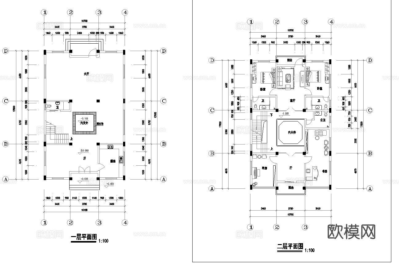 别墅自建房 最新全套施工图设计cad施工图
