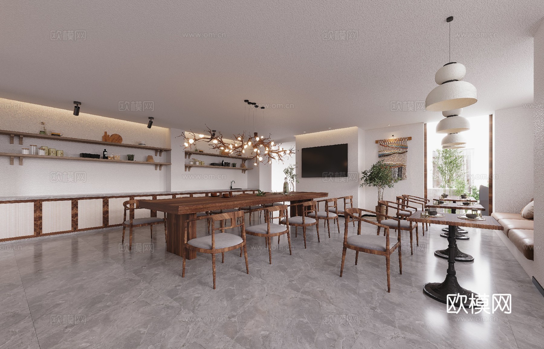 休闲娱乐民宿 最新全套施工图 效果图设计cad施工图