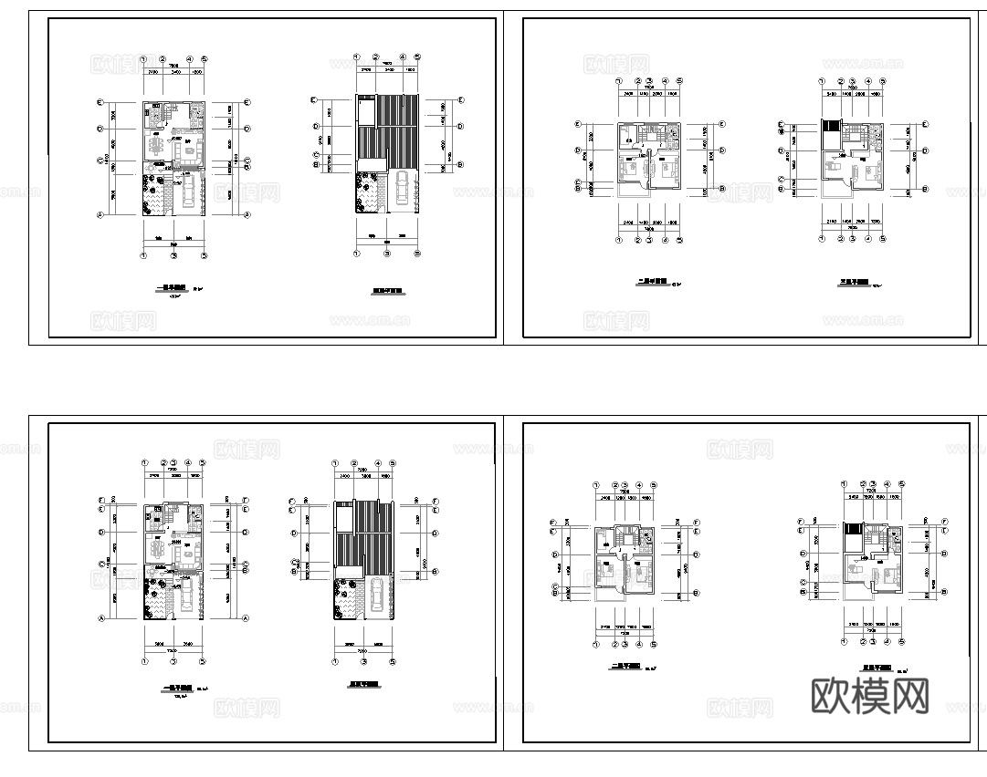 度假民宿建筑 最新全套施工图设计cad施工图