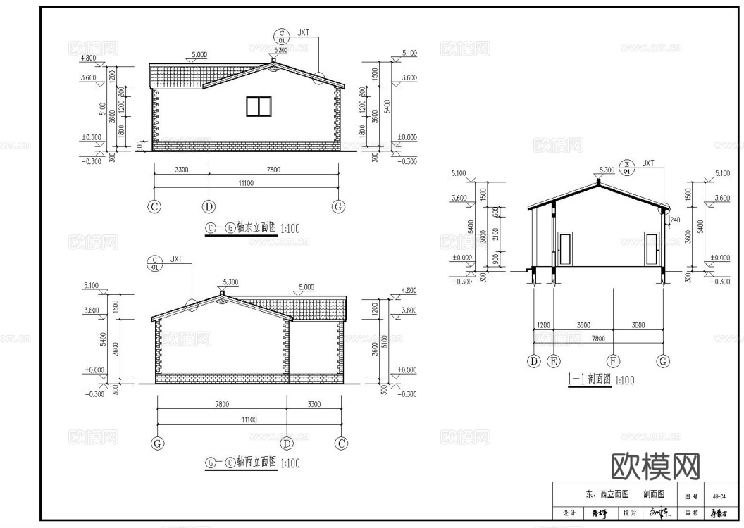 自建房外观 最新全套施工图设计cad施工图