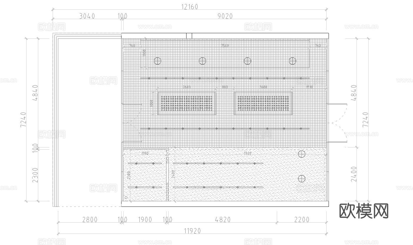 奶茶店  最新全套施工图设计cad施工图