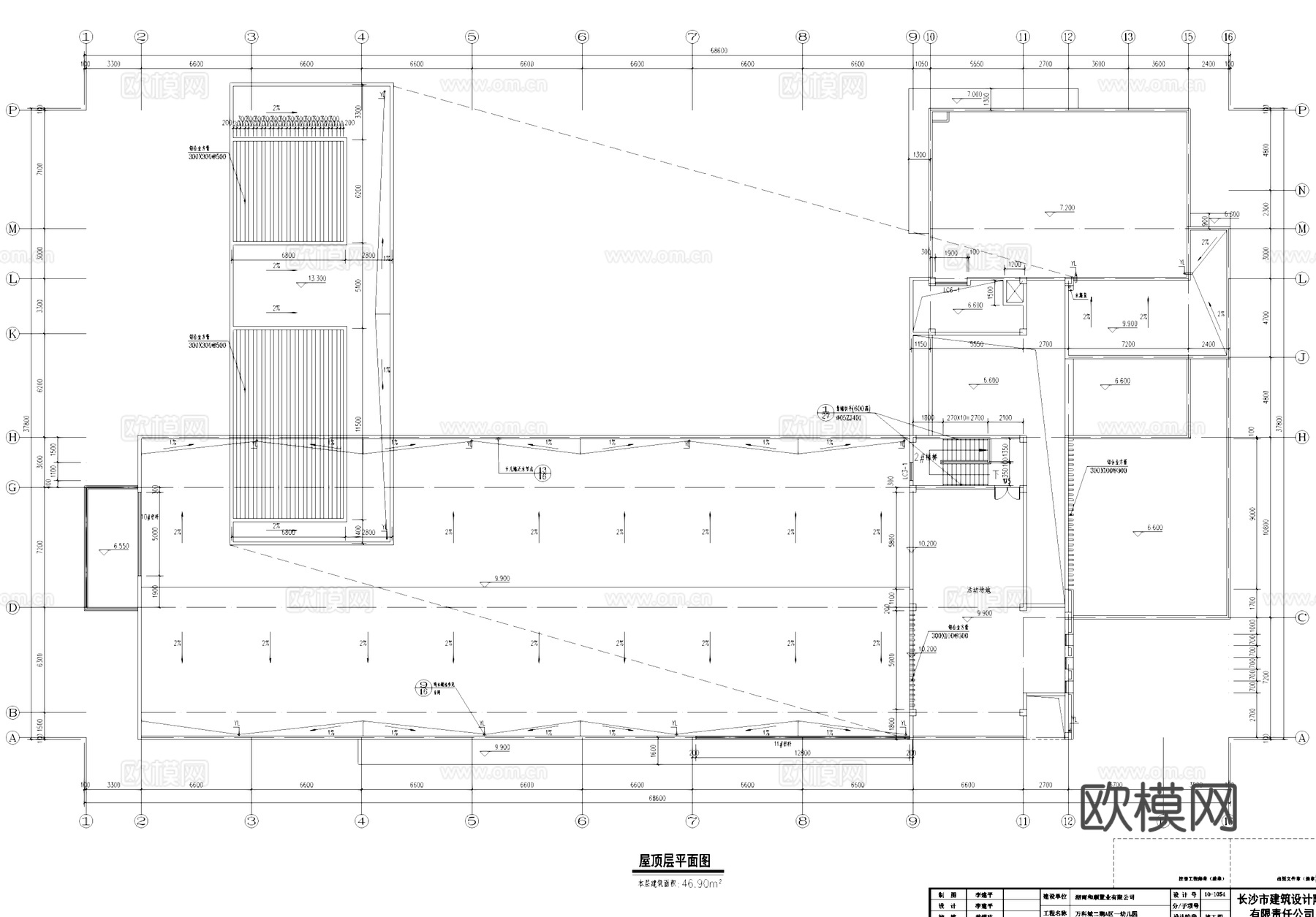 长沙万科城二期幼儿园建筑CAD施工图整套cad施工图