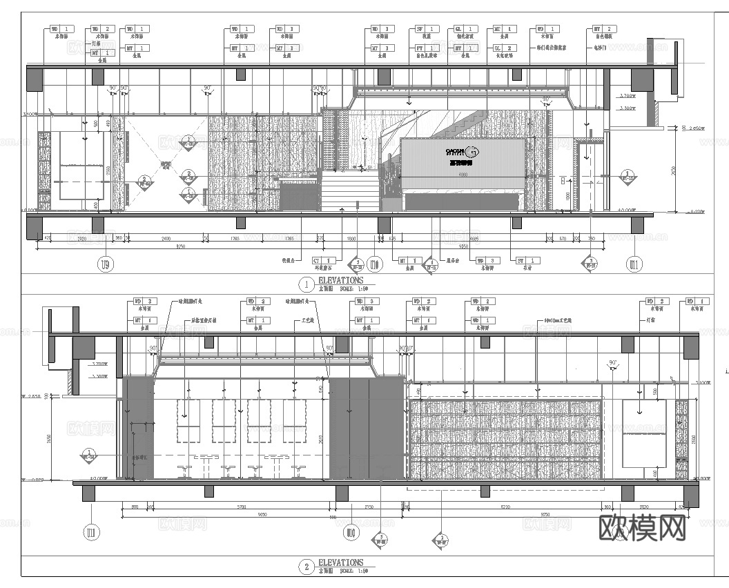 眼镜店 最新全套施工图设计cad施工图