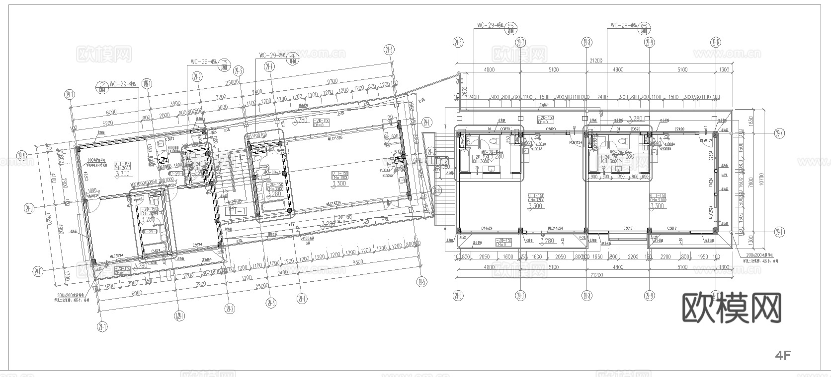 别墅建筑外观 最新全套施工图设计cad施工图