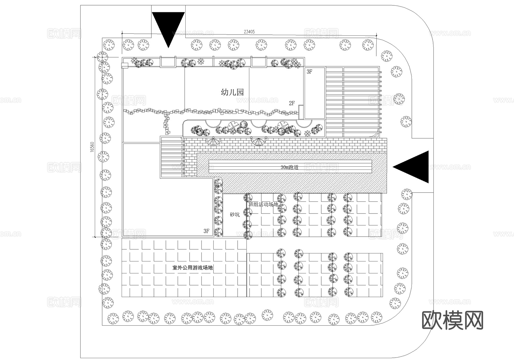 幼儿园建筑CAD施工图集cad施工图