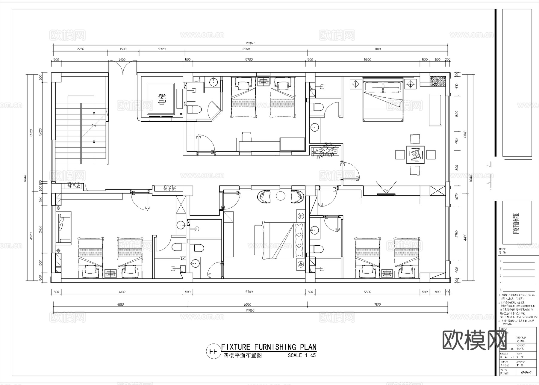 民宿酒店 最新全套施工图设计cad施工图