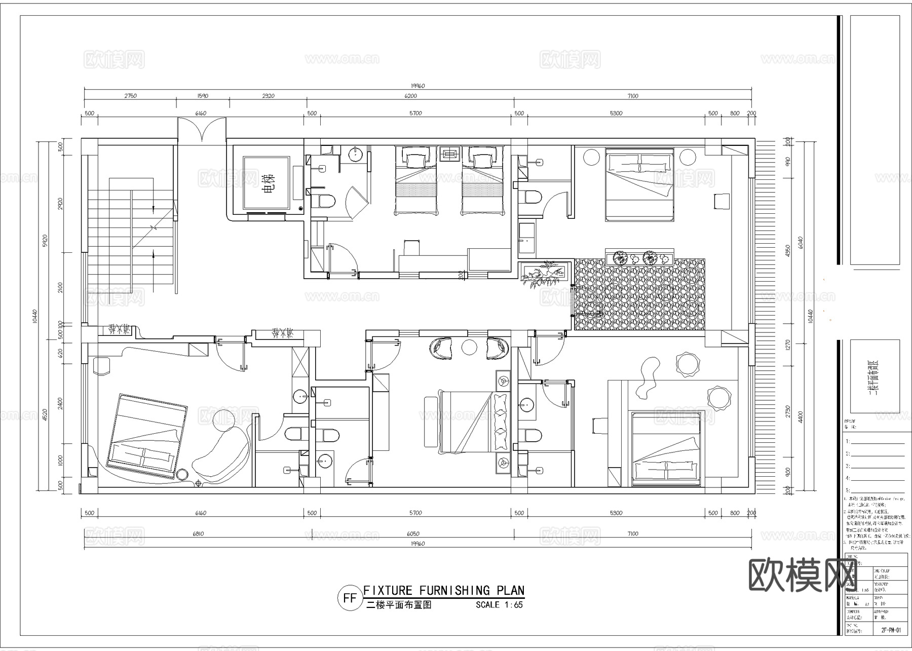 民宿酒店 最新全套施工图设计cad施工图