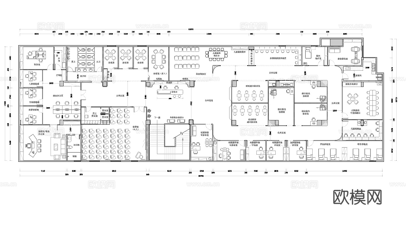 眼镜店 最新平面施工图设计cad施工图