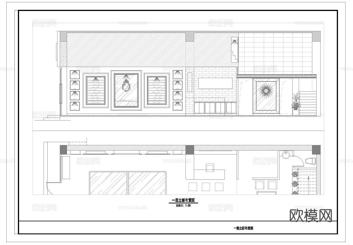 眼镜店 最新全套施工图设计cad施工图