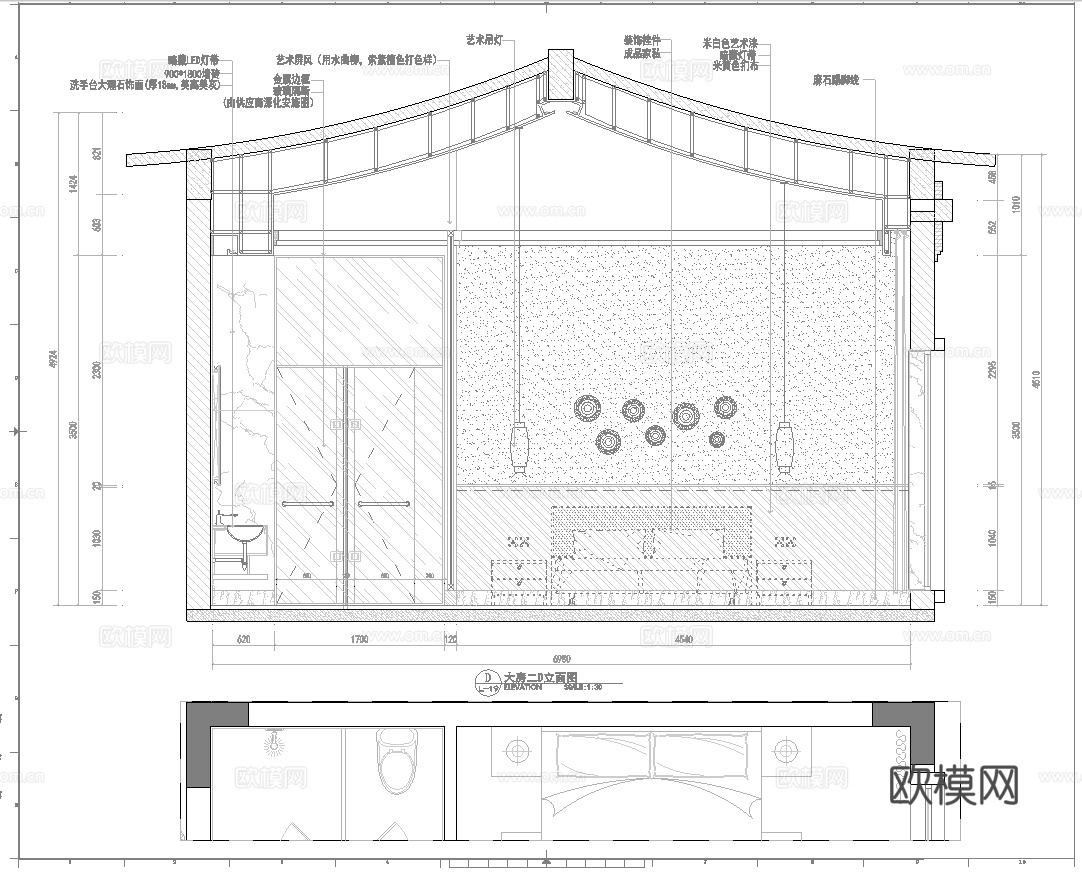 高档娱乐会所 最新全套施工图设计cad施工图