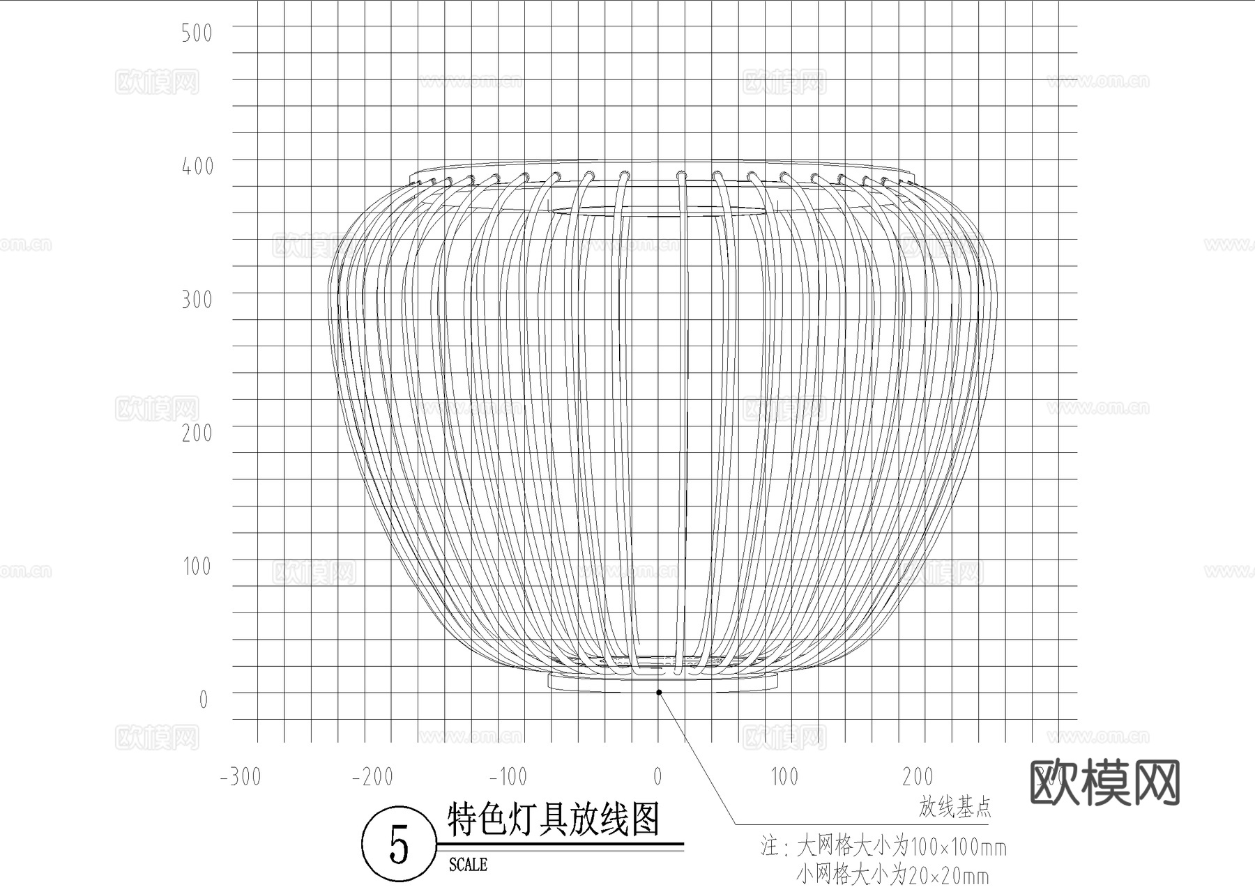 草坪灯 庭院灯 景观灯具cad施工图
