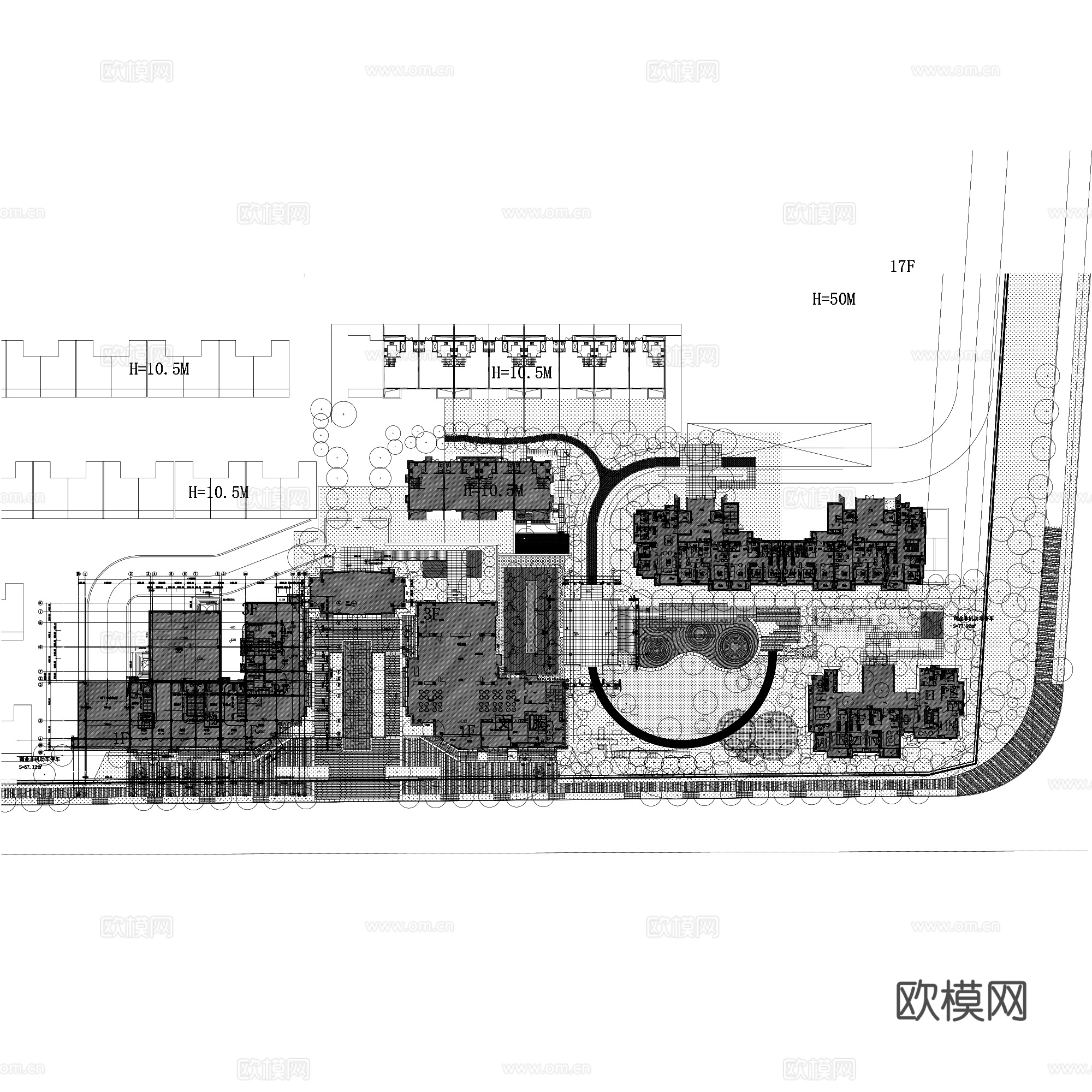 张唐东原惠南示范区展示区景观CAD总图cad施工图