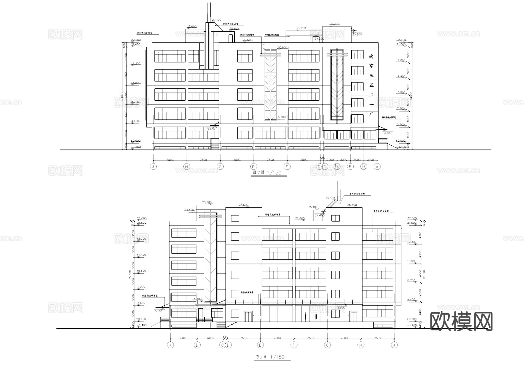 装具车间厂房工业建筑CAD施工图cad施工图