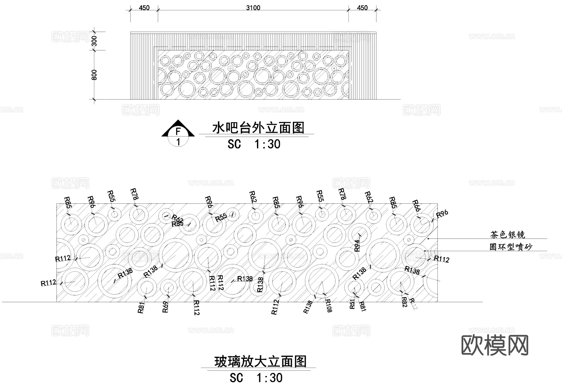 中山婚纱影楼室内装饰CAD施工图cad施工图