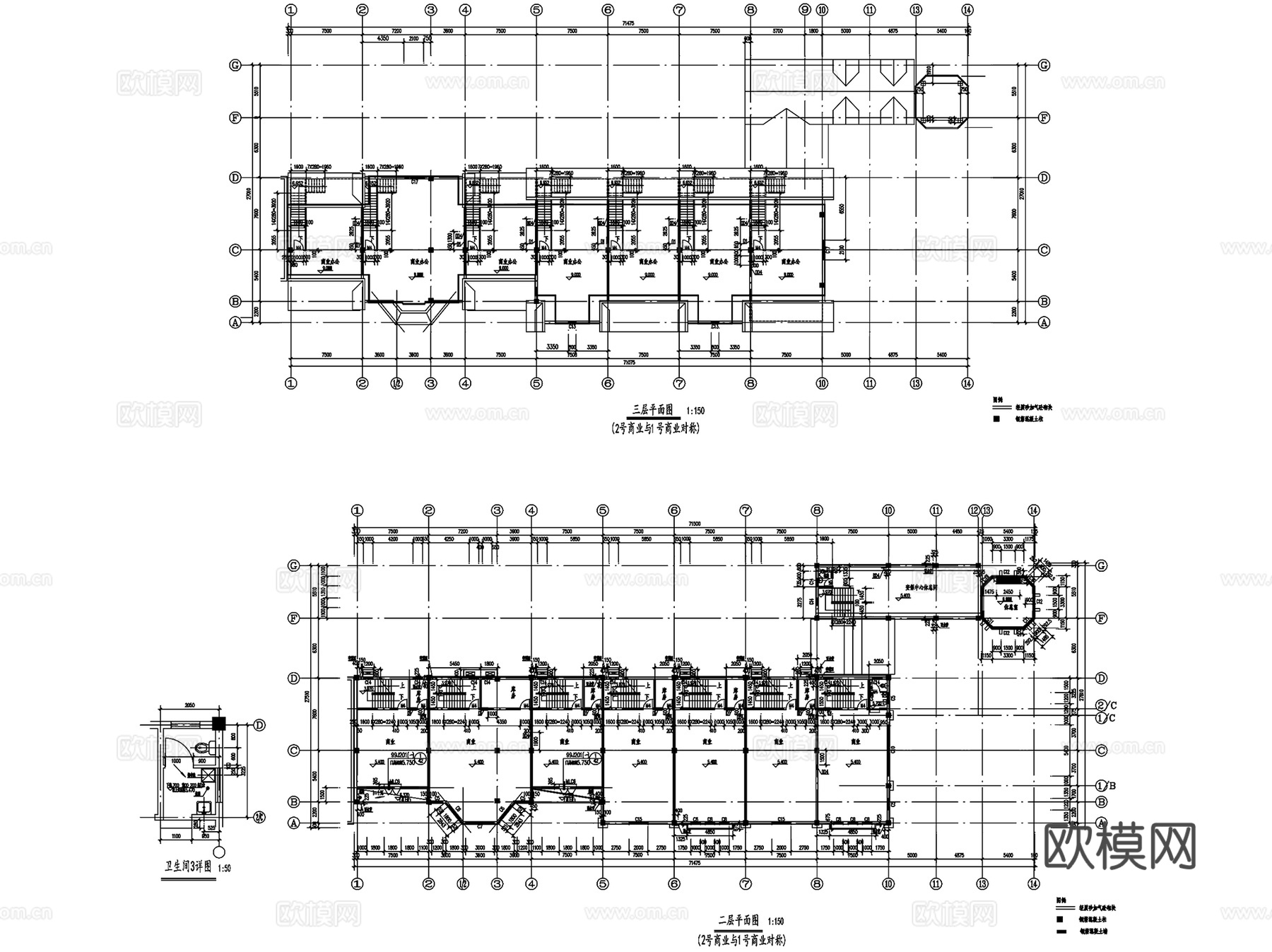 英式商业街建筑CAD施工图集cad施工图