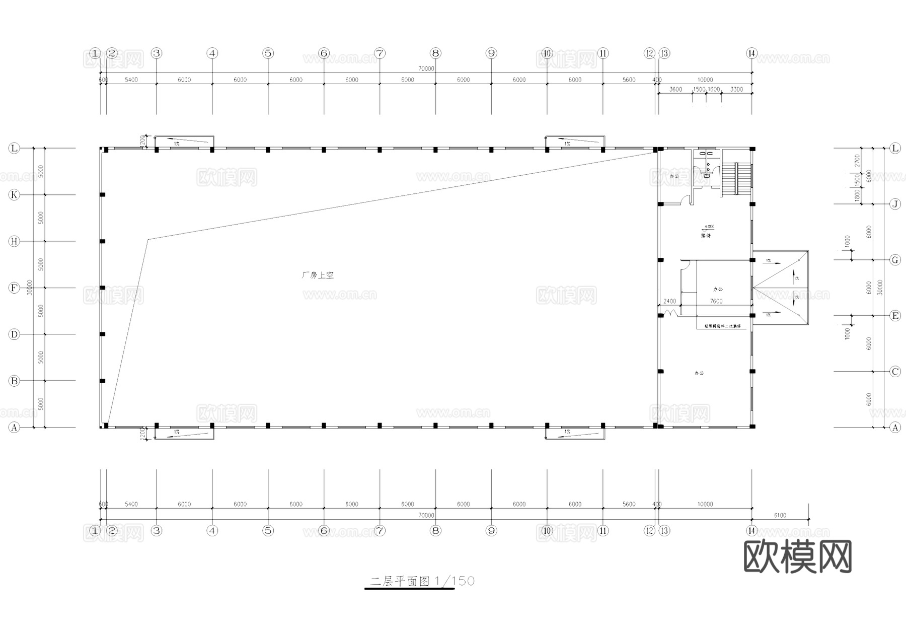 生产车间厂房工业建筑CAD施工图cad施工图