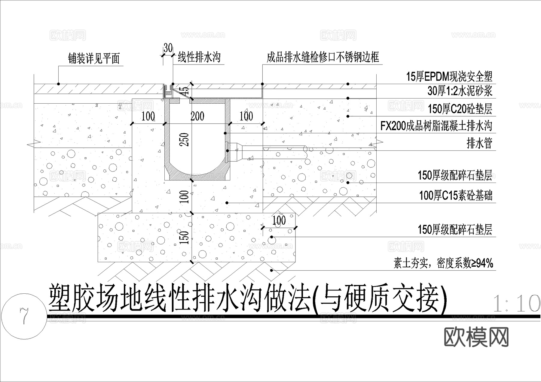 给排水节点详图 排水井 线性排水沟cad施工图