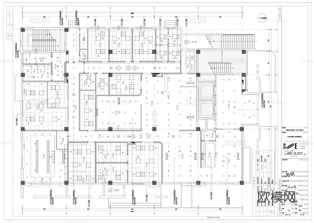 眼科医院 最新全套施工图设计cad施工图