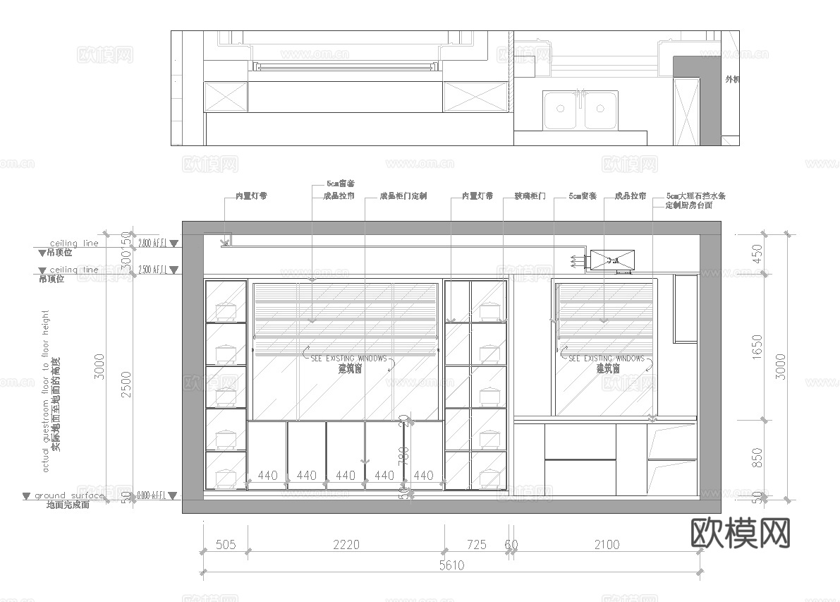 别墅样板间 最新全套施工图设计cad施工图
