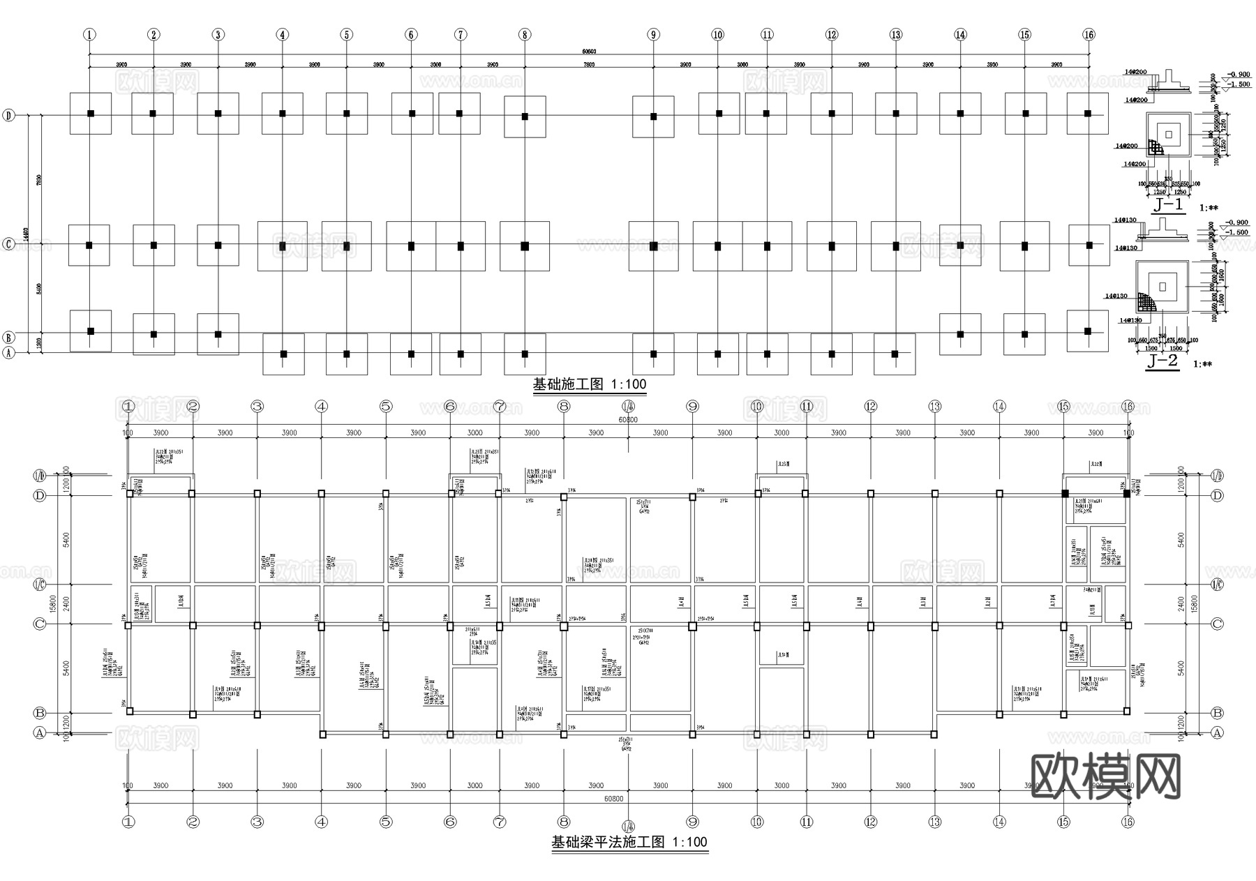 四层厂区办公楼建筑cad施工图cad施工图