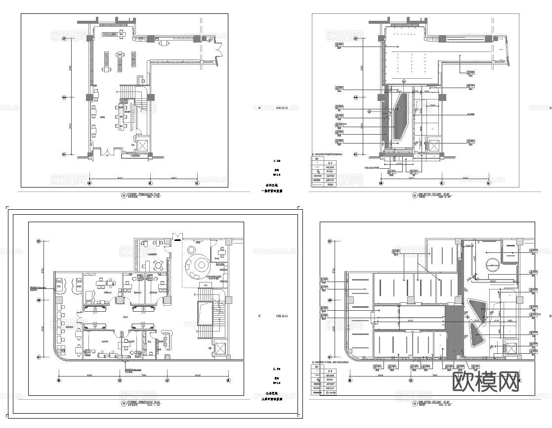 眼镜店 最新全套施工图设计cad施工图