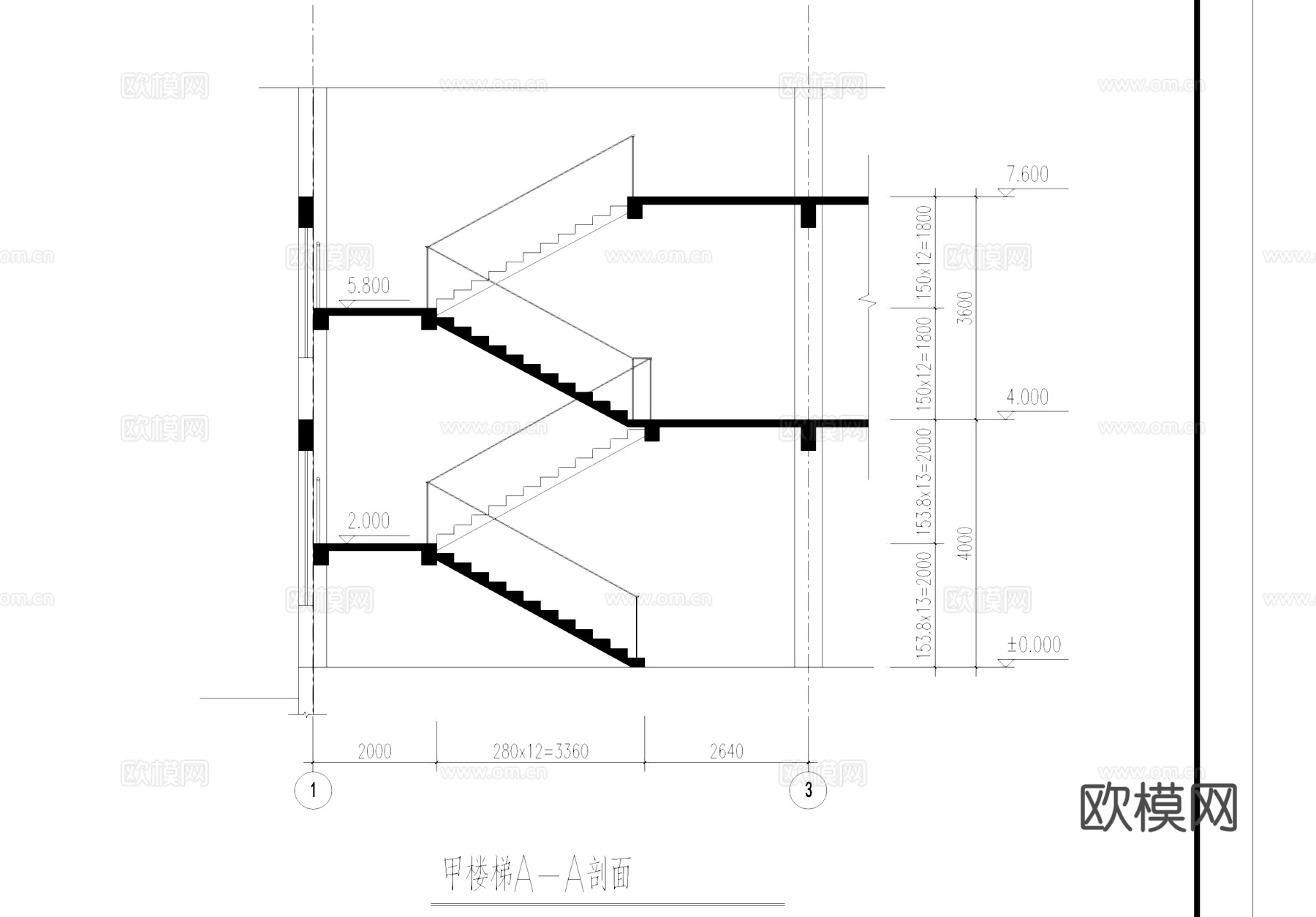 二级耐火七度抗震车间厂房工业建筑CAD施工图cad施工图