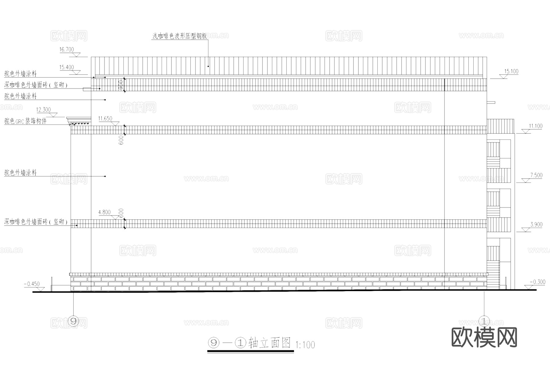 职工活动中心建筑CAD施工图cad施工图