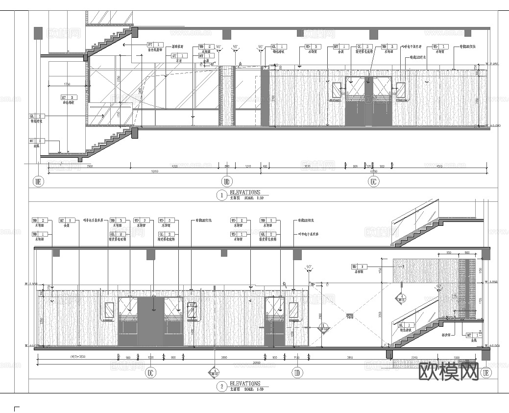 眼镜店 最新全套施工图设计cad施工图