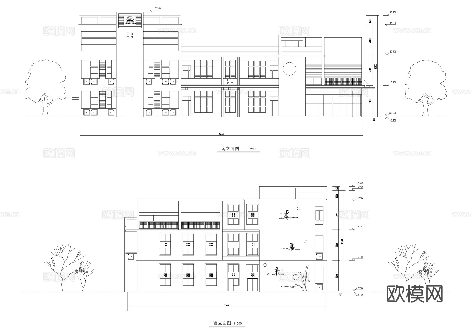幼儿园建筑CAD施工图集cad施工图