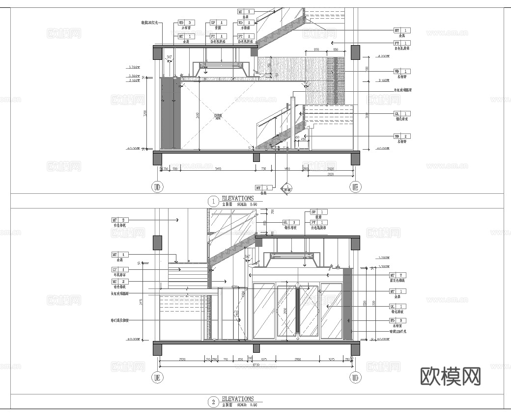 眼镜店 最新全套施工图设计cad施工图