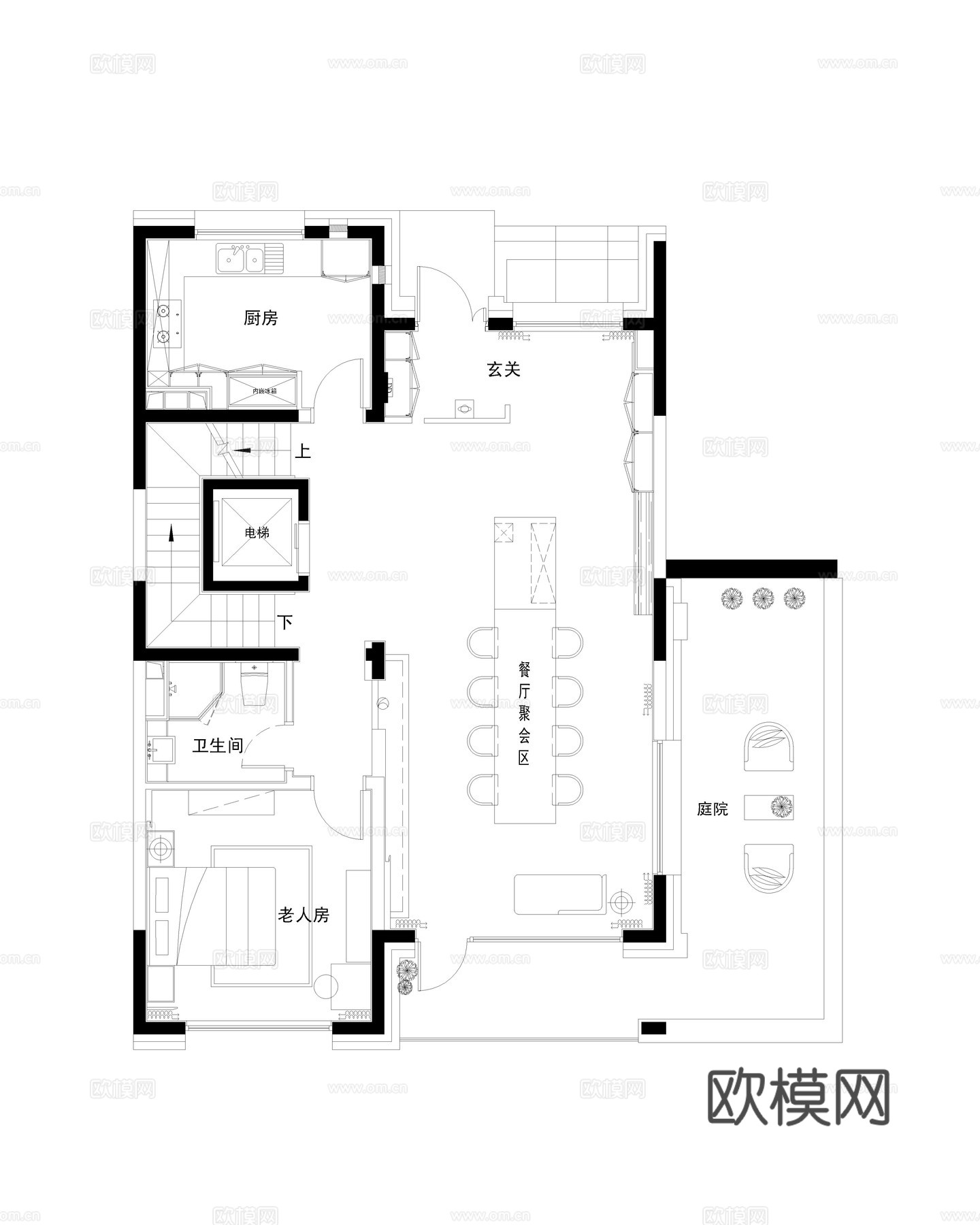 别墅样板间  最新全套施工图设计cad施工图
